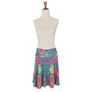 Cecilia Prado Colorful Graphic Print Knit Skirt - Womens Medium